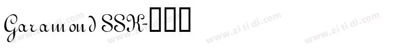 Garamond SSK字体转换